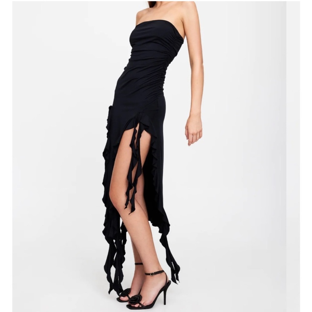 LionessElegant Black Strapless Dress size medium excellent - Picture 3 of 11